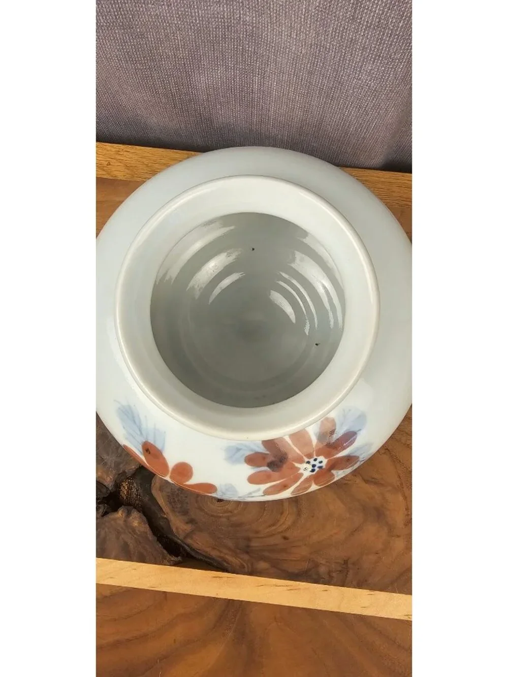 Hand-Painted Ceramic Vase With Floral Design 5